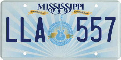 MS license plate LLA557
