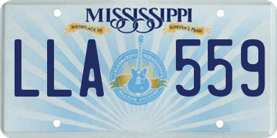 MS license plate LLA559
