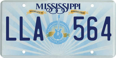MS license plate LLA564