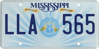 MS license plate LLA565