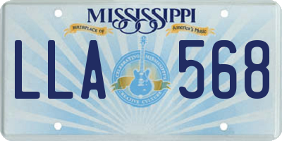 MS license plate LLA568