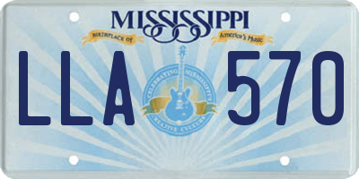 MS license plate LLA570