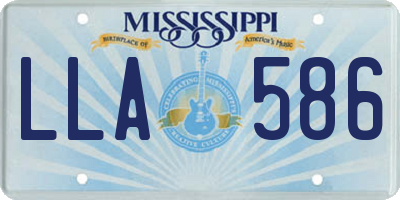 MS license plate LLA586