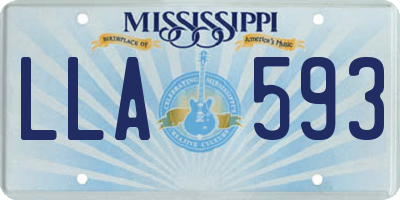 MS license plate LLA593