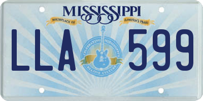 MS license plate LLA599