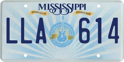 MS license plate LLA614
