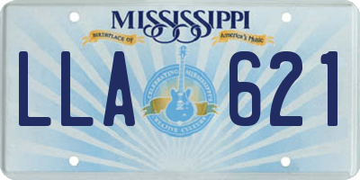 MS license plate LLA621