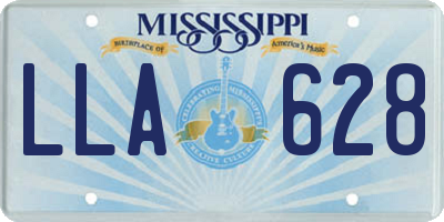 MS license plate LLA628
