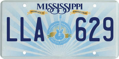 MS license plate LLA629