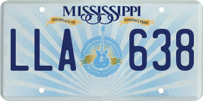 MS license plate LLA638