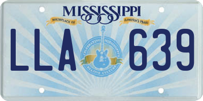 MS license plate LLA639