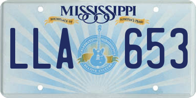MS license plate LLA653