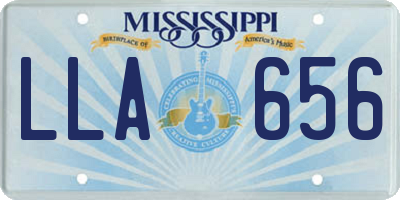 MS license plate LLA656