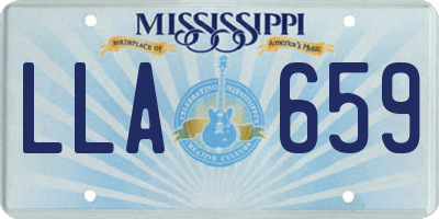 MS license plate LLA659