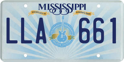MS license plate LLA661