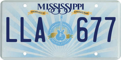 MS license plate LLA677