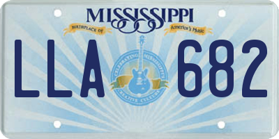 MS license plate LLA682