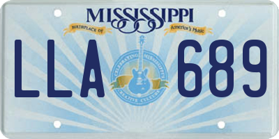 MS license plate LLA689