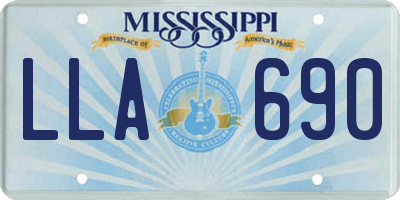 MS license plate LLA690