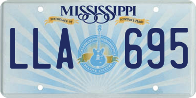 MS license plate LLA695