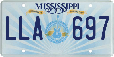 MS license plate LLA697