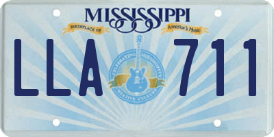 MS license plate LLA711