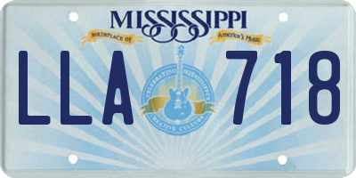 MS license plate LLA718