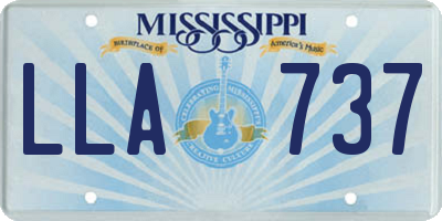 MS license plate LLA737