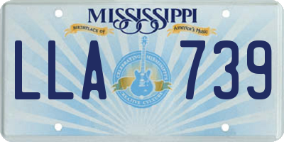 MS license plate LLA739