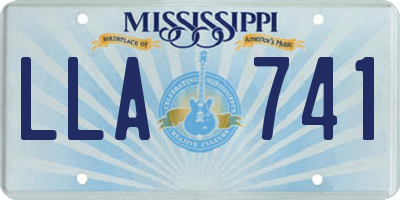 MS license plate LLA741