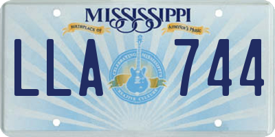 MS license plate LLA744