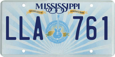 MS license plate LLA761