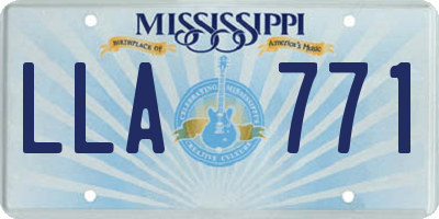 MS license plate LLA771