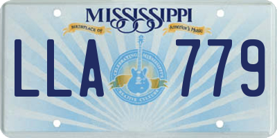 MS license plate LLA779