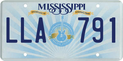 MS license plate LLA791