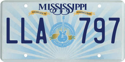 MS license plate LLA797