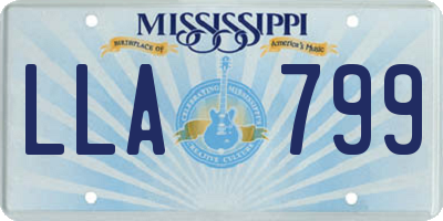 MS license plate LLA799