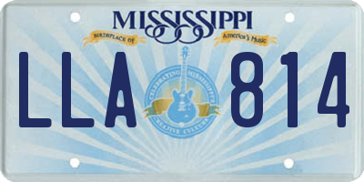 MS license plate LLA814