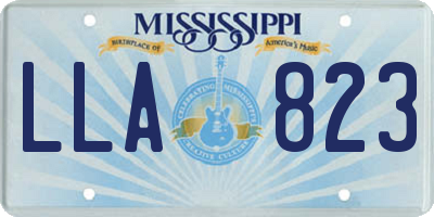 MS license plate LLA823