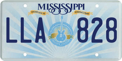MS license plate LLA828