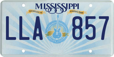 MS license plate LLA857