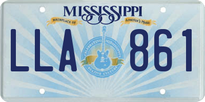 MS license plate LLA861