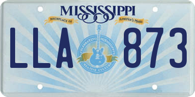 MS license plate LLA873