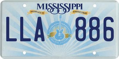 MS license plate LLA886