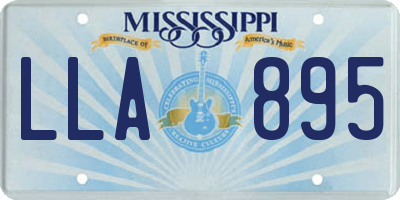MS license plate LLA895