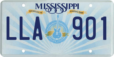 MS license plate LLA901