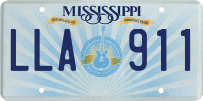 MS license plate LLA911