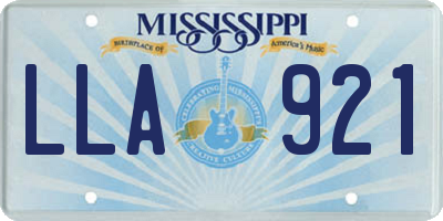 MS license plate LLA921