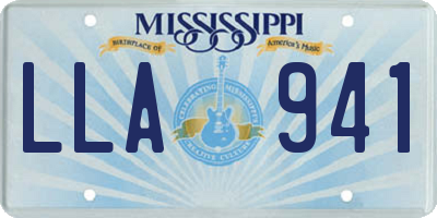 MS license plate LLA941