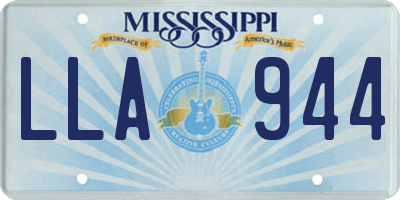 MS license plate LLA944